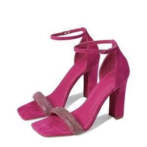 Marc Fisher Size 9 Pink Suede Leather Rhinestone New With Defects MSRP $150